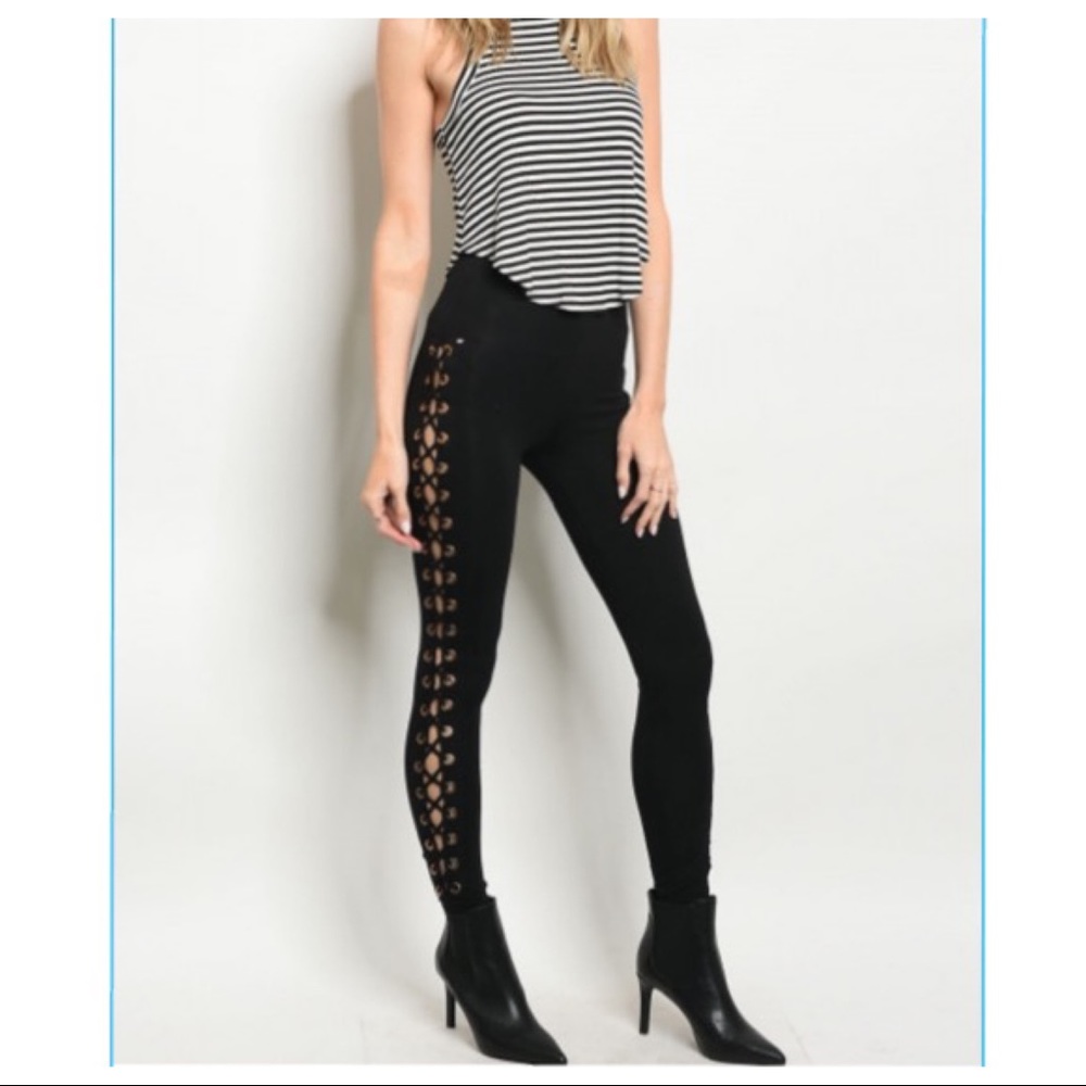 ✨LAST ONE ✨Lace up pull on chic pants - Picture 2 of 5
